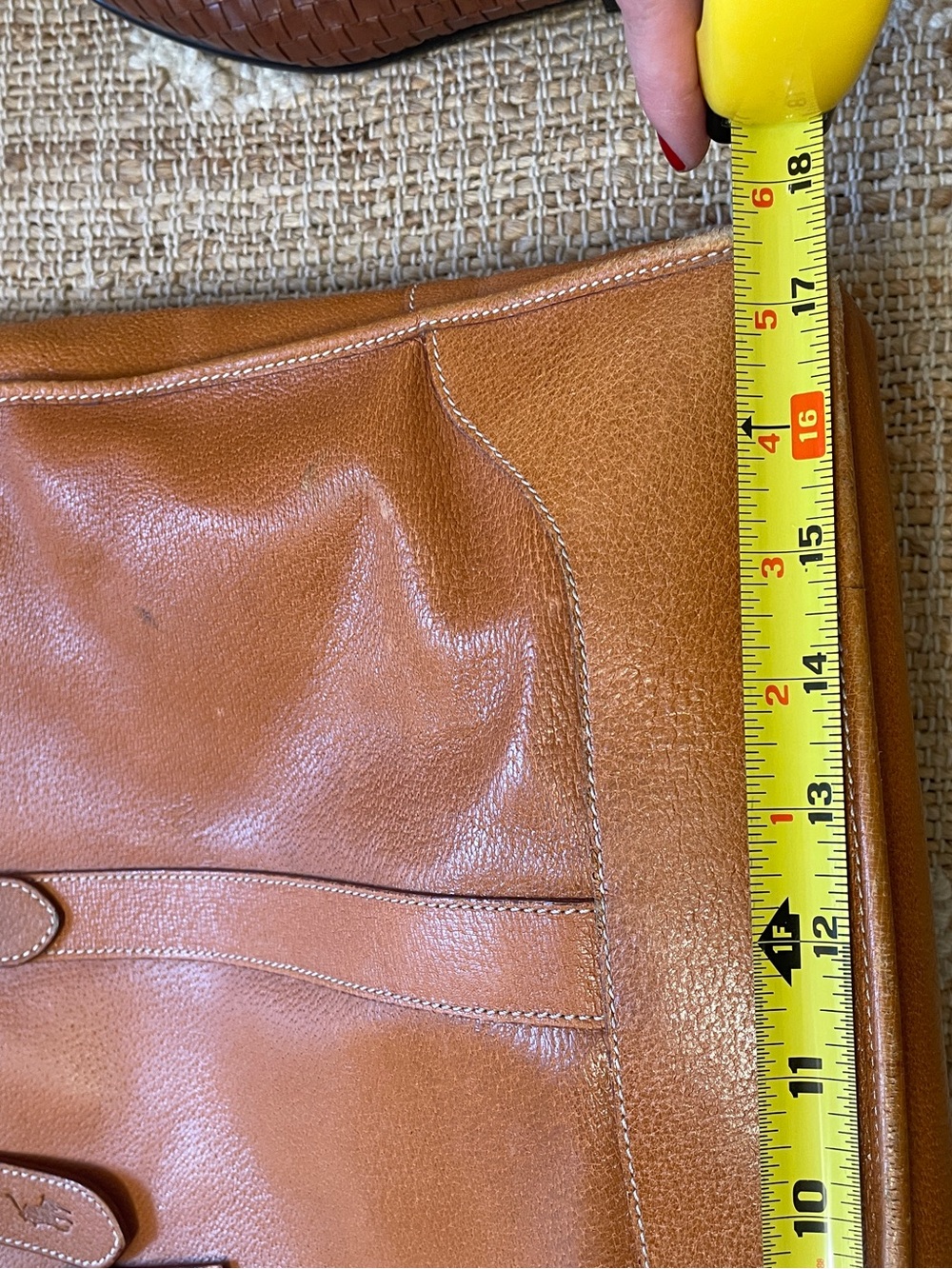 Vintage Brown  Polo Ralph Lauren Heritage tumbled leather tote - Picture 6 of 14